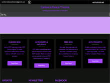 Tablet Screenshot of canberradancetheatre.org